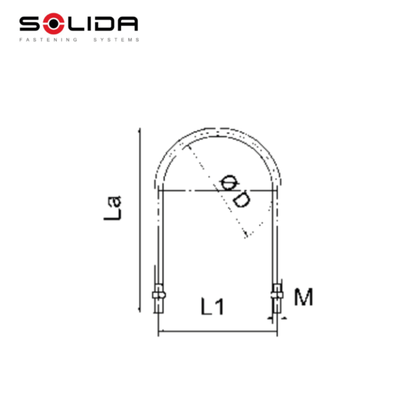 ESTRIBO DE ACERO CIRCULAR EXTENDIDO